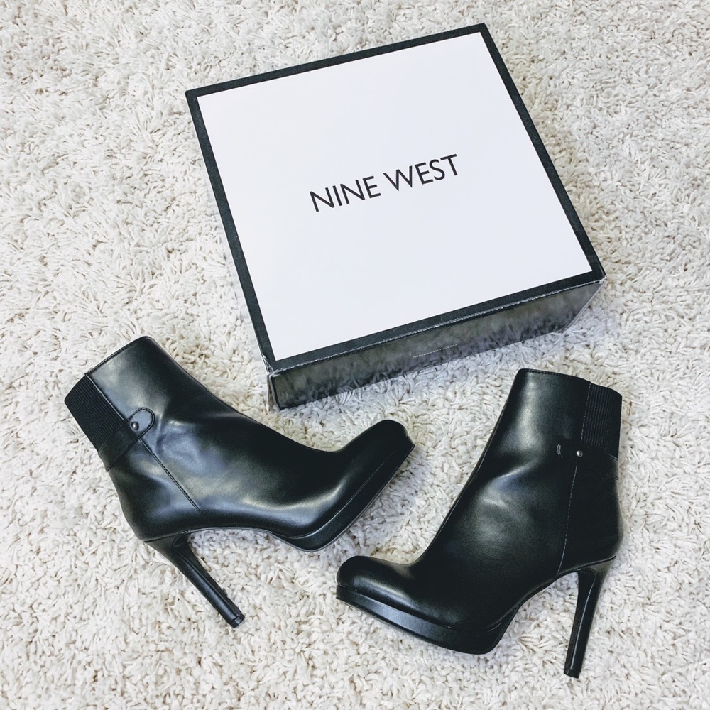 Nine West Black Leather Boots - Never Worn